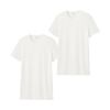 Set 2 áo lót nam cộc tay, cổ tim Supima Cotton Uniqlo - 172787