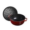 Nồi tròn Staub Ro.cocotte G-re 24cm màu đỏ mận (nắp con gà)