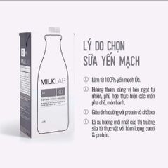 Sữa Yến Mạch Milklab Oat 1L - Ngon Chuẩn Barista, Không Lactose, Ăn Chay Được