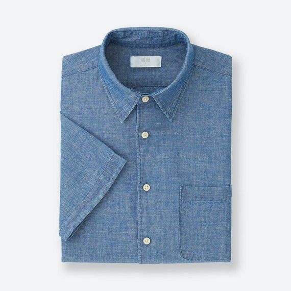 Áo sơ mi cộc tay nam Uniqlo - Dry Easy care shirt - 183598