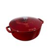 Nồi tròn Staub Ro.cocotte G-re 24cm màu đỏ mận (nắp con gà)