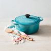 Nồi gang LeCreuset Bräter rund Evo màu xanh ngọc
