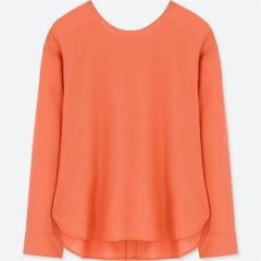 Áo sơ mi dài tay nữ cúc sau Uniqlo - 404545