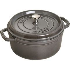 Nồi tròn Staub Cocotte G-GY 24 cm màu ghi