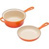 Set Nồi chảo gang LeCreuset Marmitout 2-in-1, 22 cm