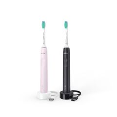 Set 2 bàn chải điện Philips HX3675/15 (series 3100, màu hồng và đen)