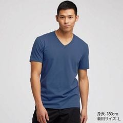 Áo phông nam cộc tay cổ tim Uniqlo - 413487