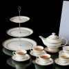Bộ đĩa 3 tầng sứ xương Imperial London Hoàng gia Anh