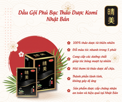 Dầu gội phủ bạc thảo dược Komi Nhật Bản (Hộp 10 gói x 25ml)