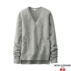 Áo len nữ cổ tim Uniqlo - cashmere 100% - 155225