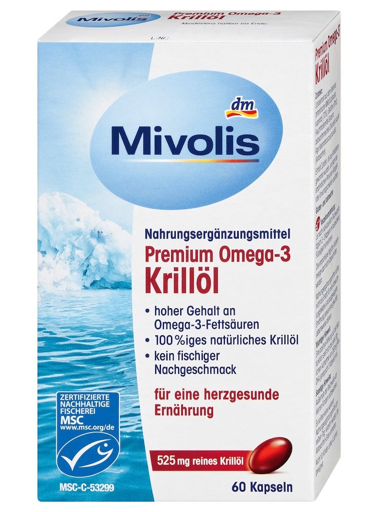Viên Uống Dầu Nhuyễn Thể Mivolis Premium Omega-3 Krill Oil – Bổ Sung Omega-3 Tự Nhiên Từ Nam Cực