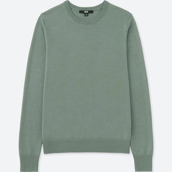 Áo len Merino nữ cổ tròn Uniqlo - 408712