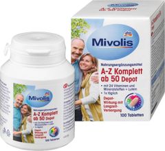 Vitamin tổng hợp cho người trên 50 tuổi Mivolis A-Z Depot ab 50