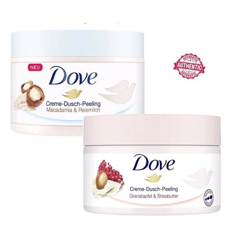Tẩy da chết body Dove Creme Dusch Peeling- phiên bản Đức 225ml