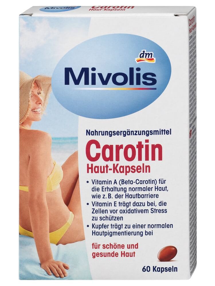 Viên uống chống nắng Carotin Mivolis Đức