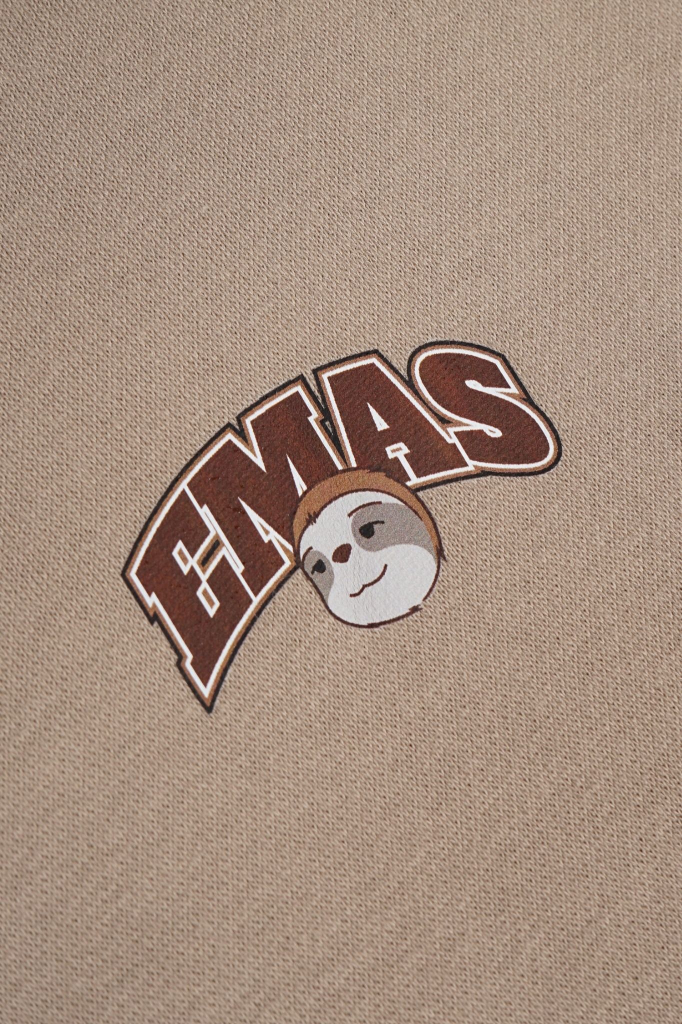  BEIGE SLOTHFACE HOODIEZIP 