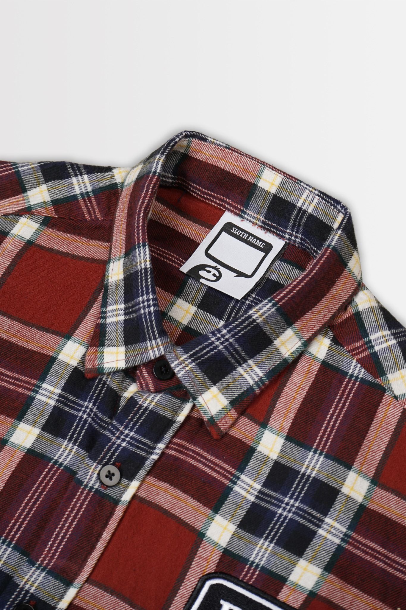  RED NAVY LOGO FLANNEL 