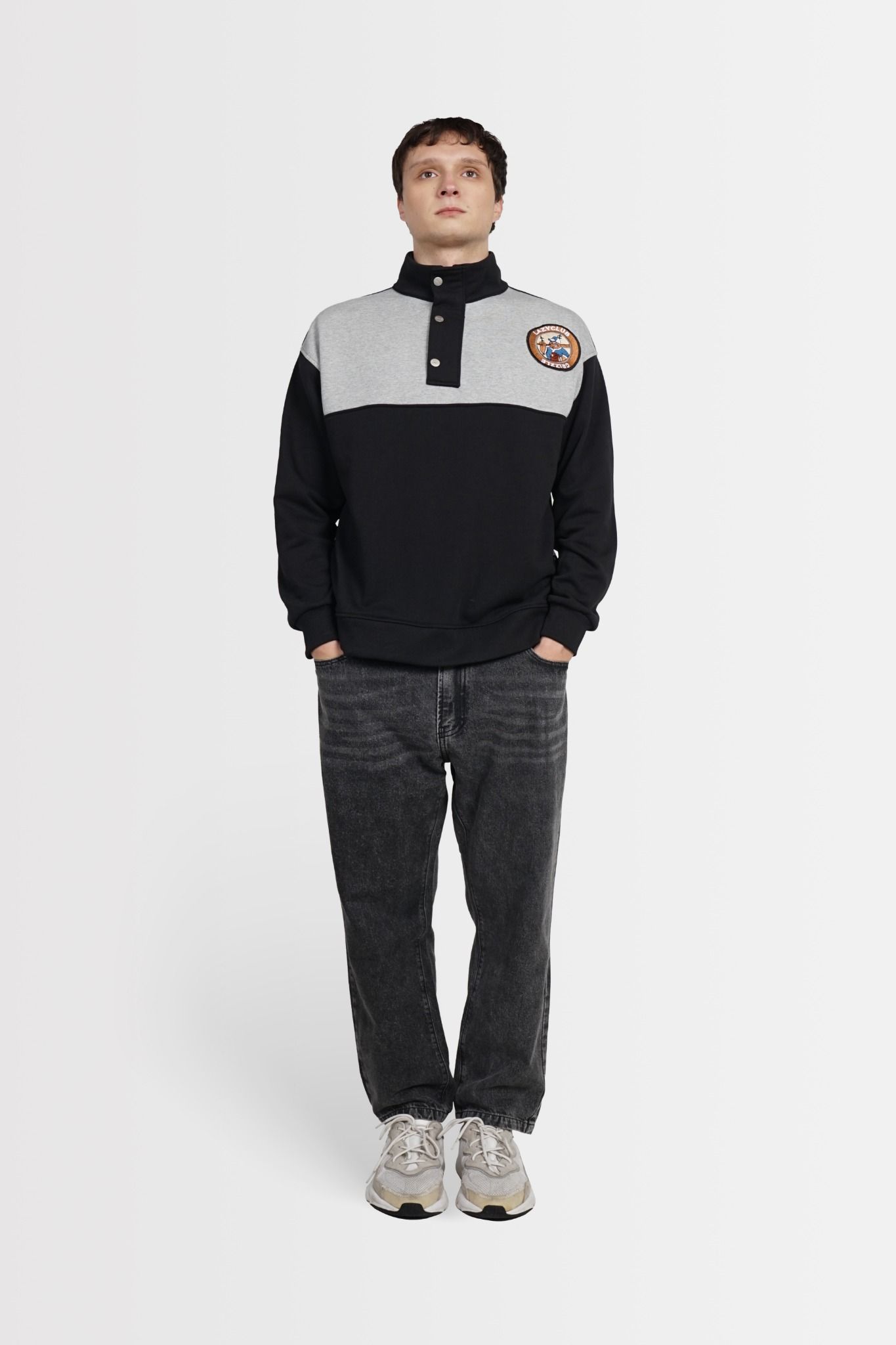  WASH GREY REGULAR TAPERED JEANS 