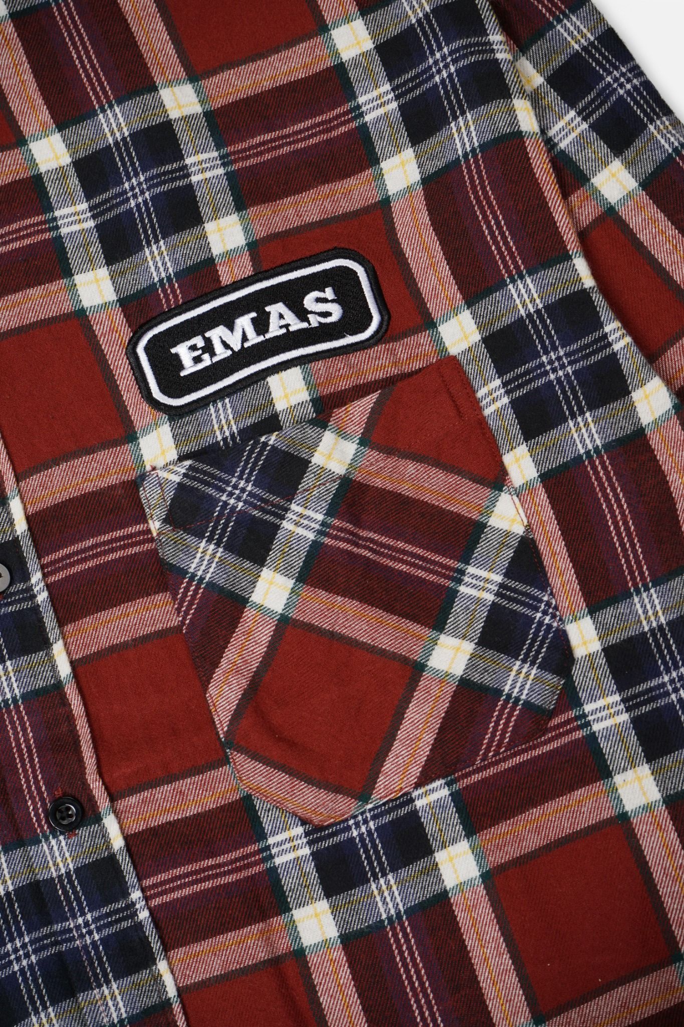  RED NAVY LOGO FLANNEL 