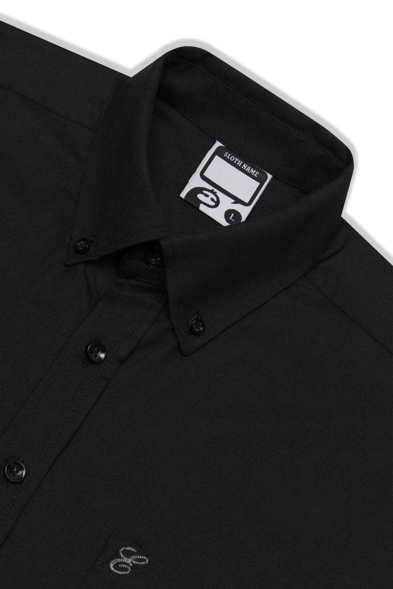  BLACK LONG OXFORD SHIRT 