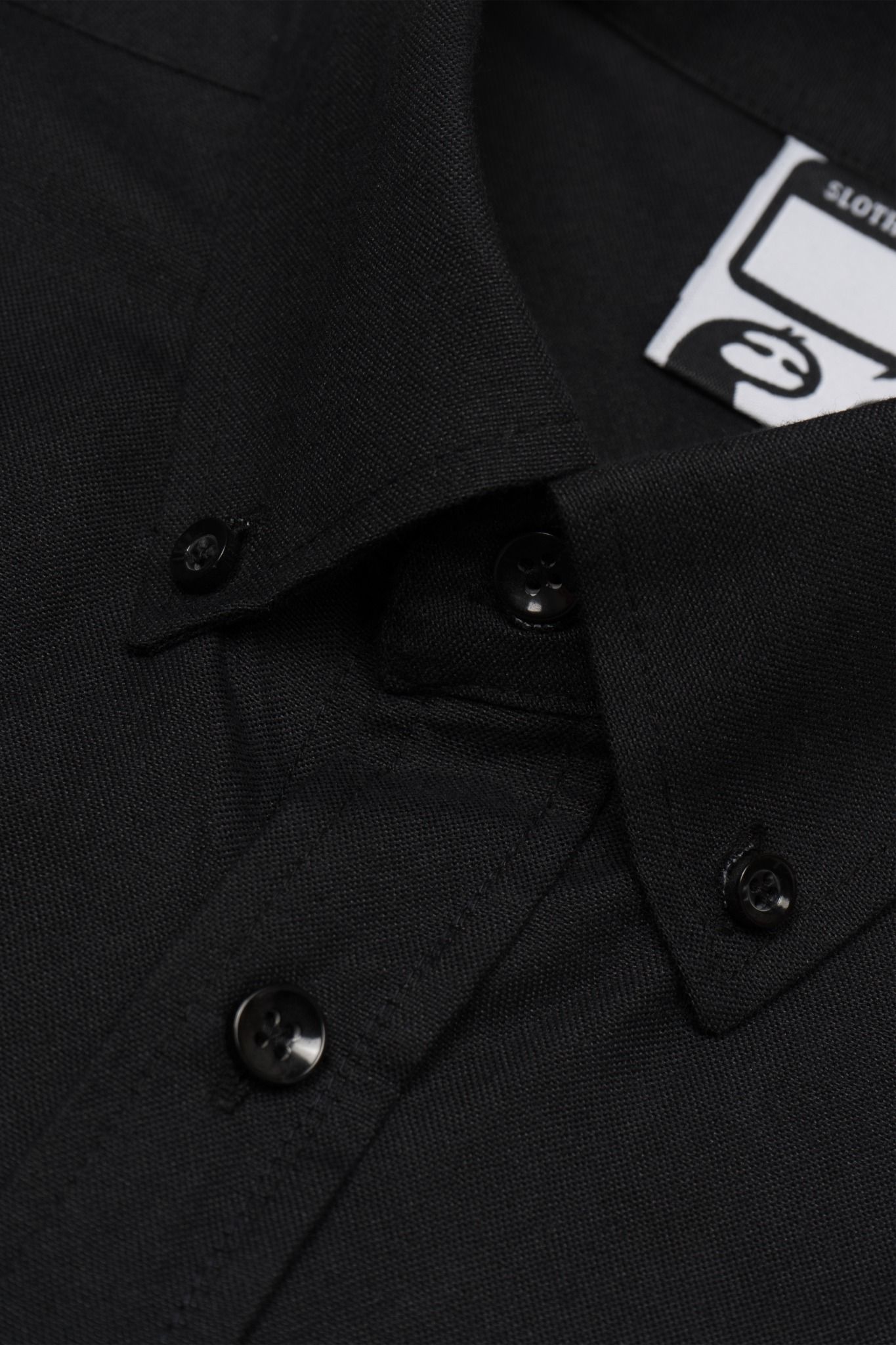  BLACK LONG OXFORD SHIRT 