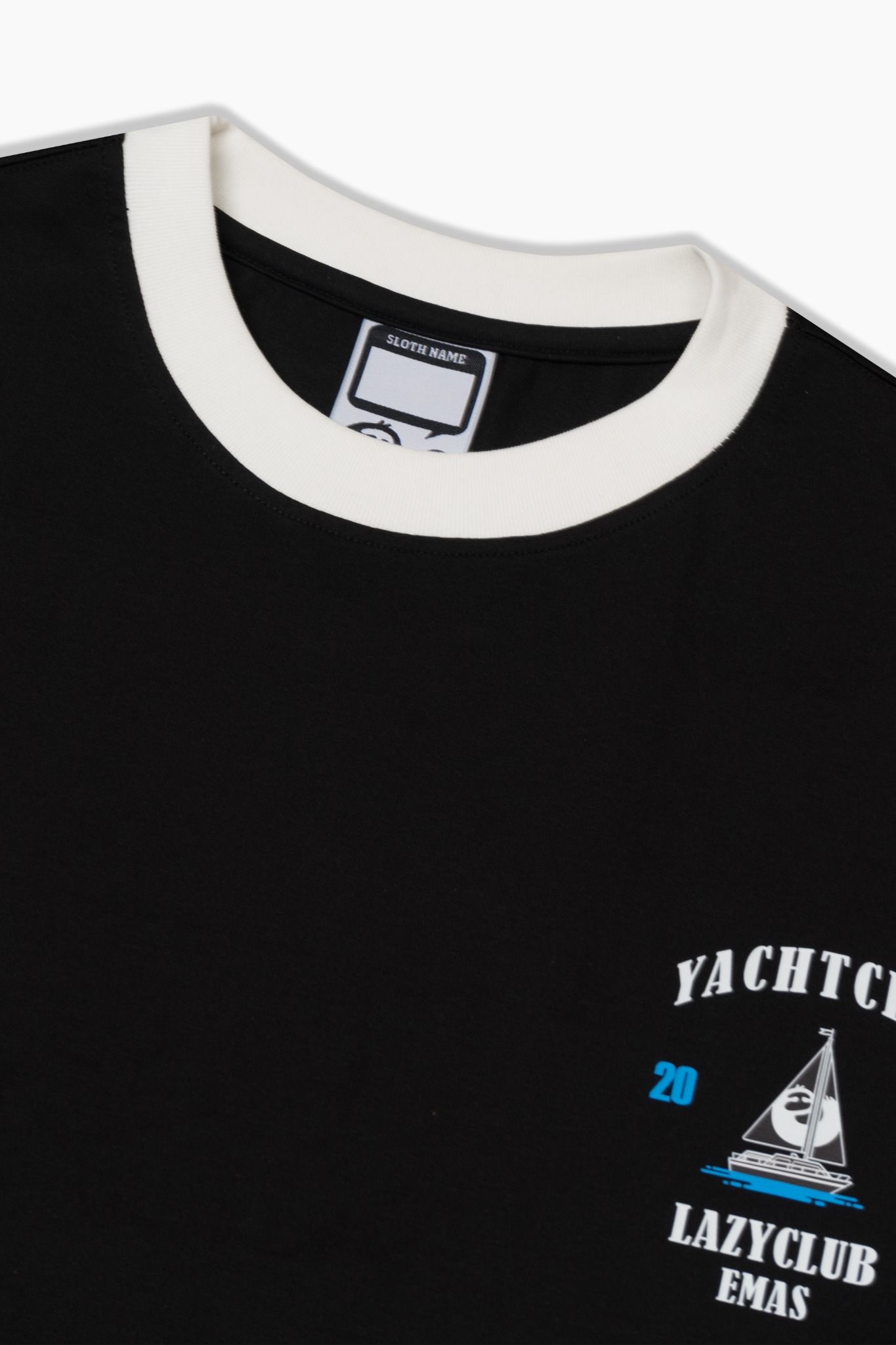  YACHT CLUB BLACK RINGER TEE 