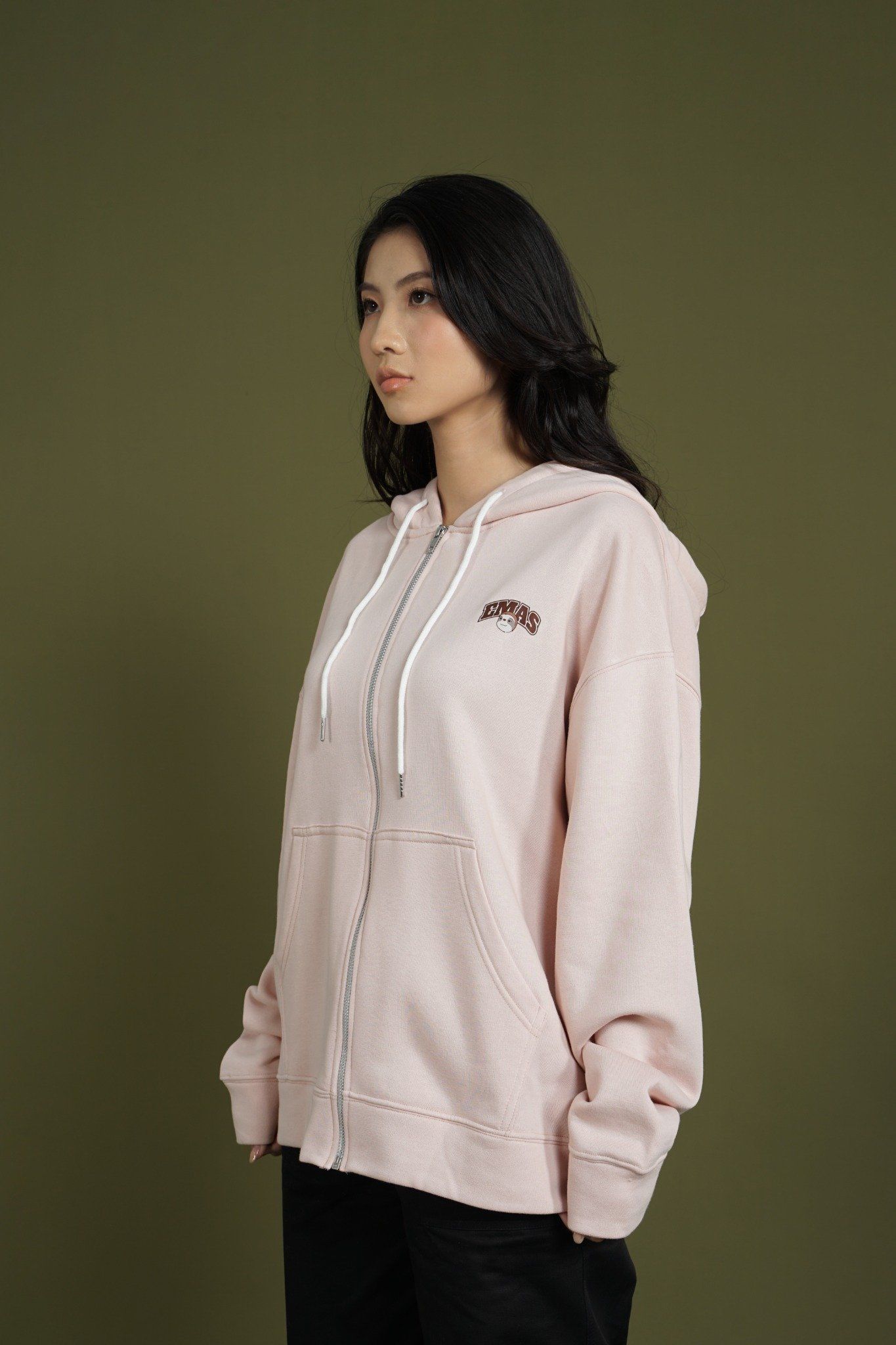  PINK SLOTHFACE HOODIEZIP 