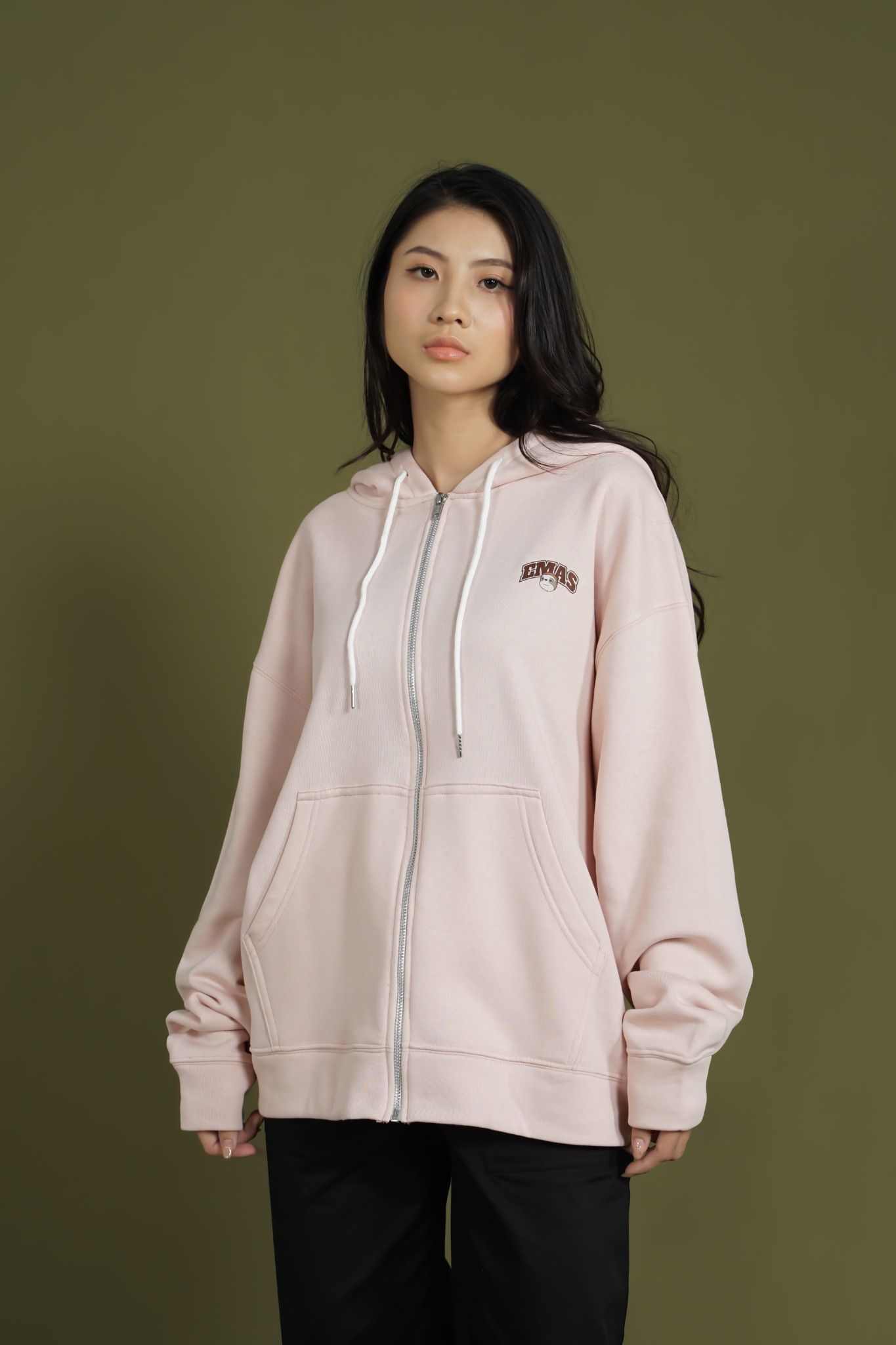  PINK SLOTHFACE HOODIEZIP 