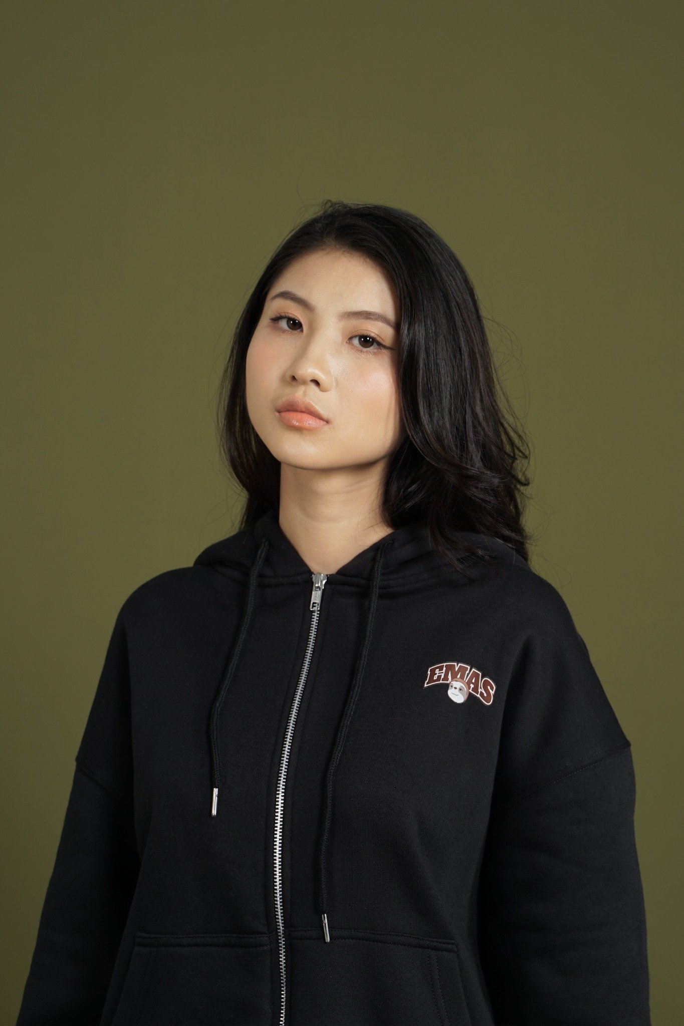  BLACK SLOTHFACE HOODIEZIP 