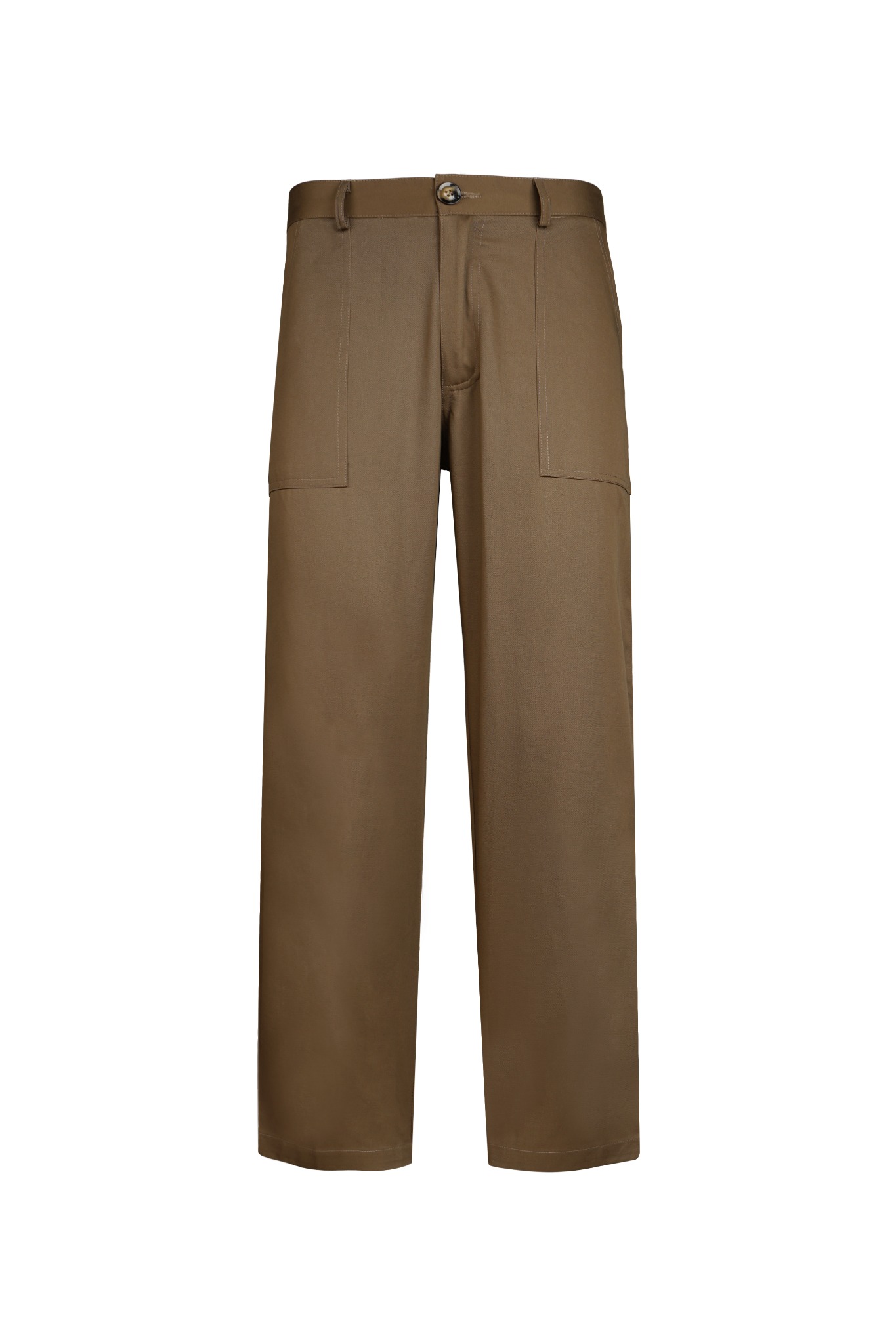  BEIGE STRAIGHT FIT WORK PANTS 