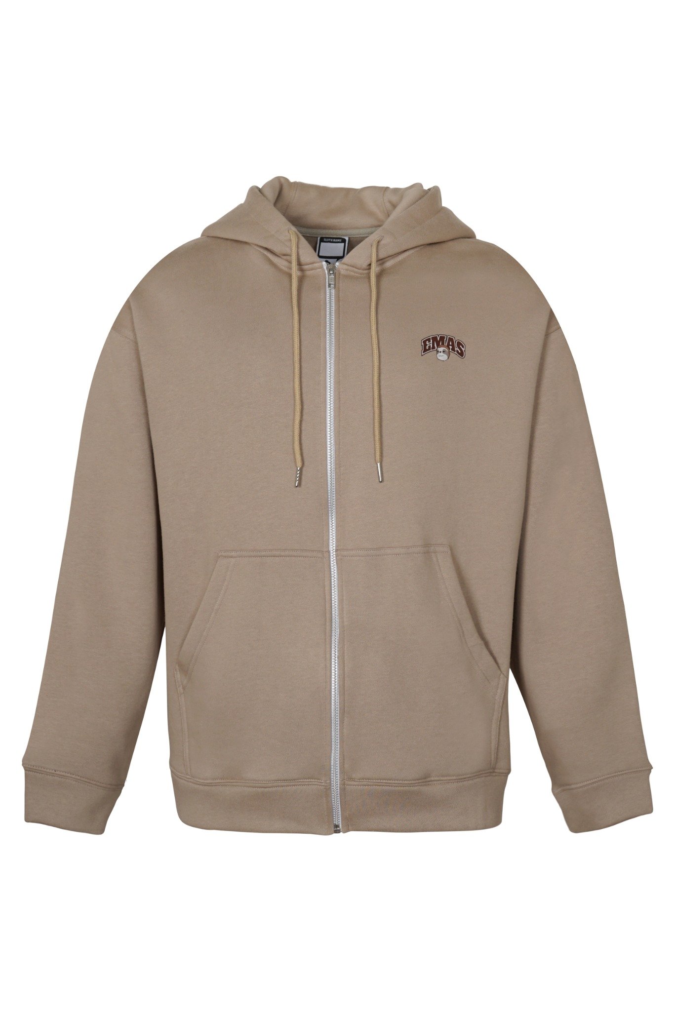  BEIGE SLOTHFACE HOODIEZIP 