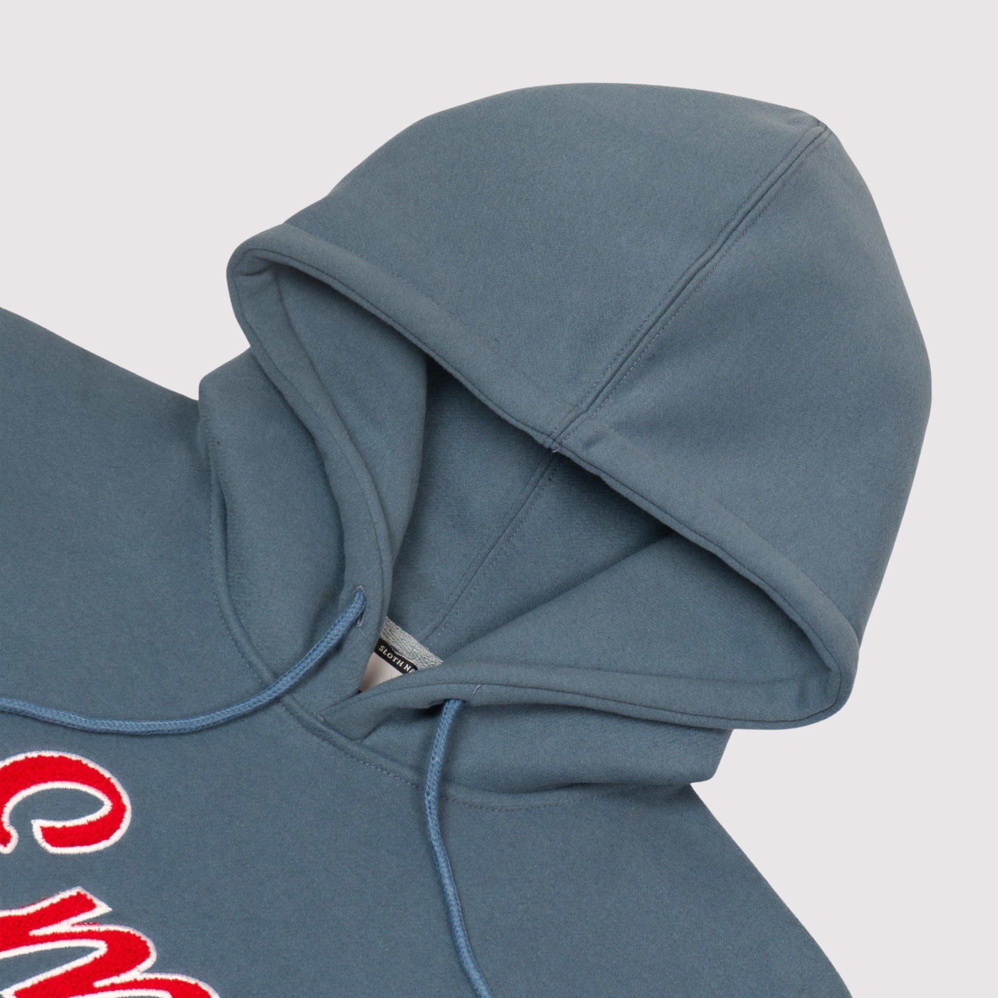  BLUE EMBROIDERED HOODIE 