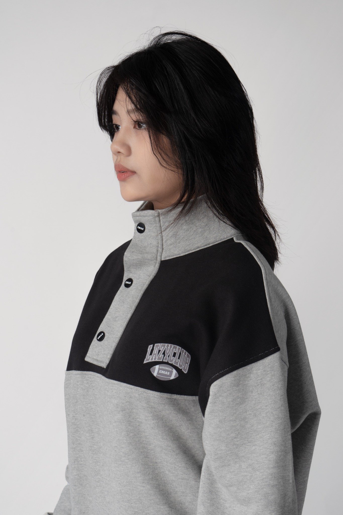  GREYBLACK LAZYCLUB HALFZIP 