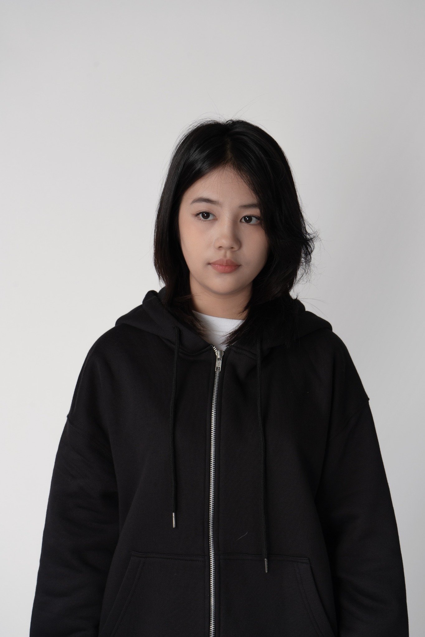  BLACK BLANK HOODIEZIP 