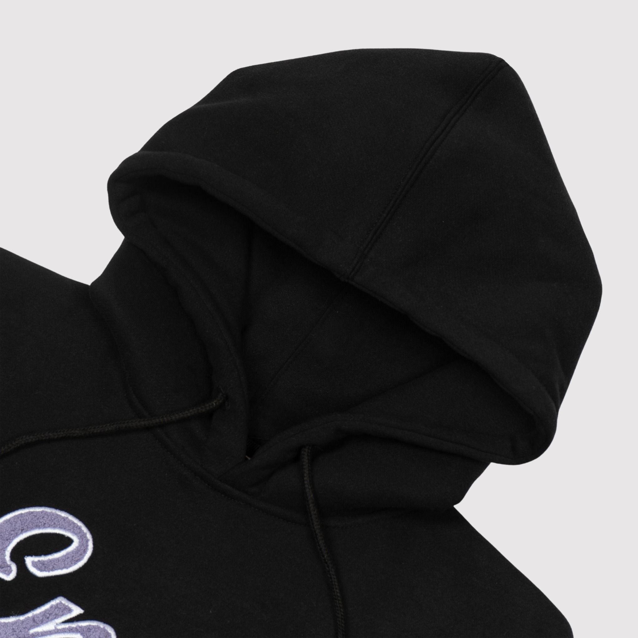  BLACK EMBROIDERED HOODIE 