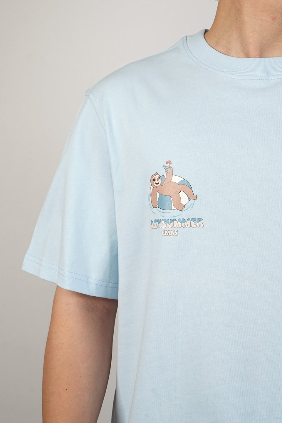  PASTELBLUE SLOTH FLOAT TEE 