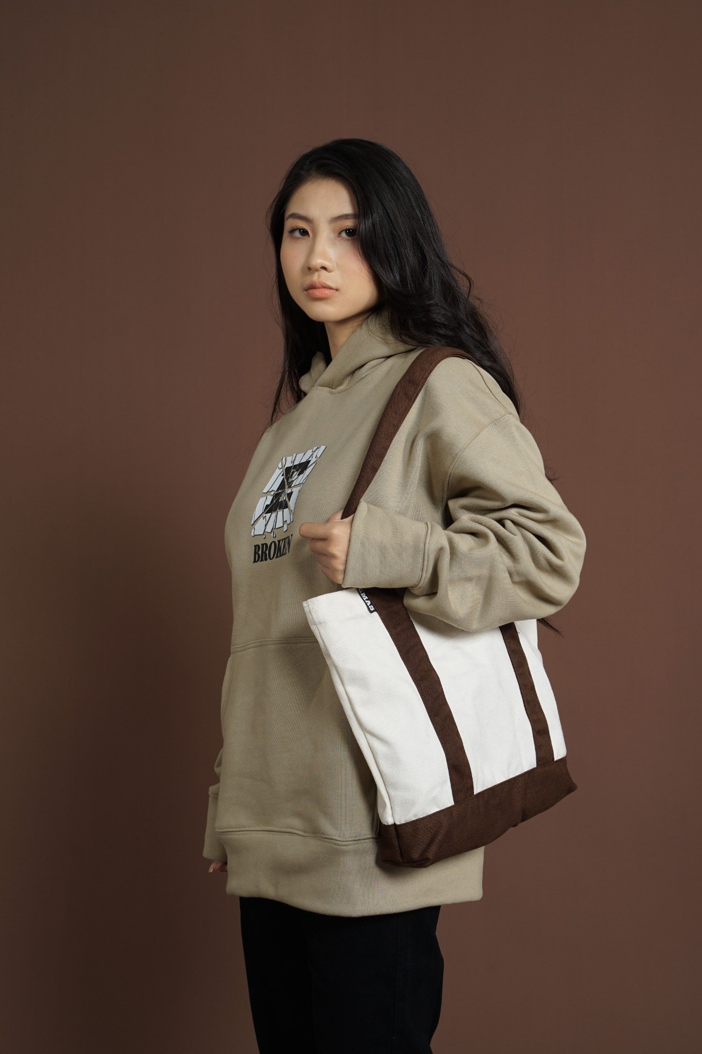  WHITEBROWN TOTE BAG 