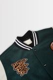  GREEN - BROWN BASEBALL VARSITY JACKET 