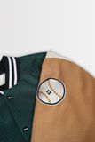  GREEN - BROWN BASEBALL VARSITY JACKET 