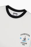  YACHT CLUB WHITE RINGER TEE 
