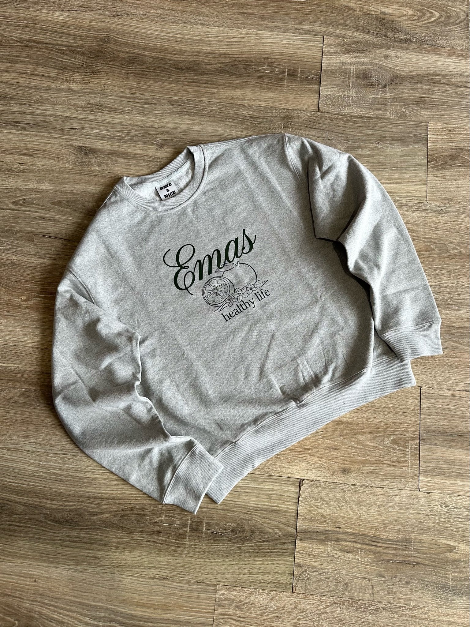  GREY ORANGE SWEATSHIRT 