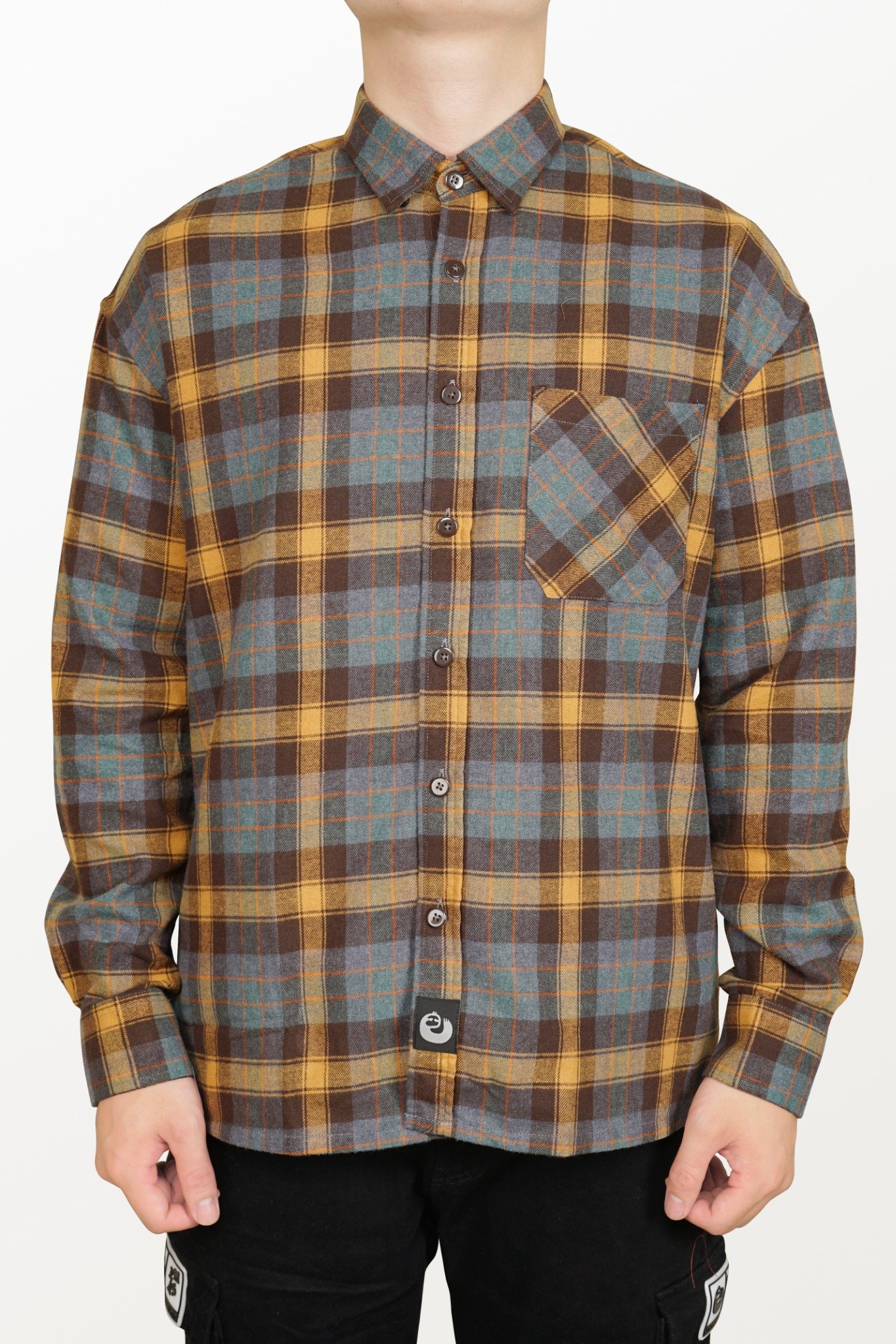  TEALYELLOW BLANK FLANNEL 