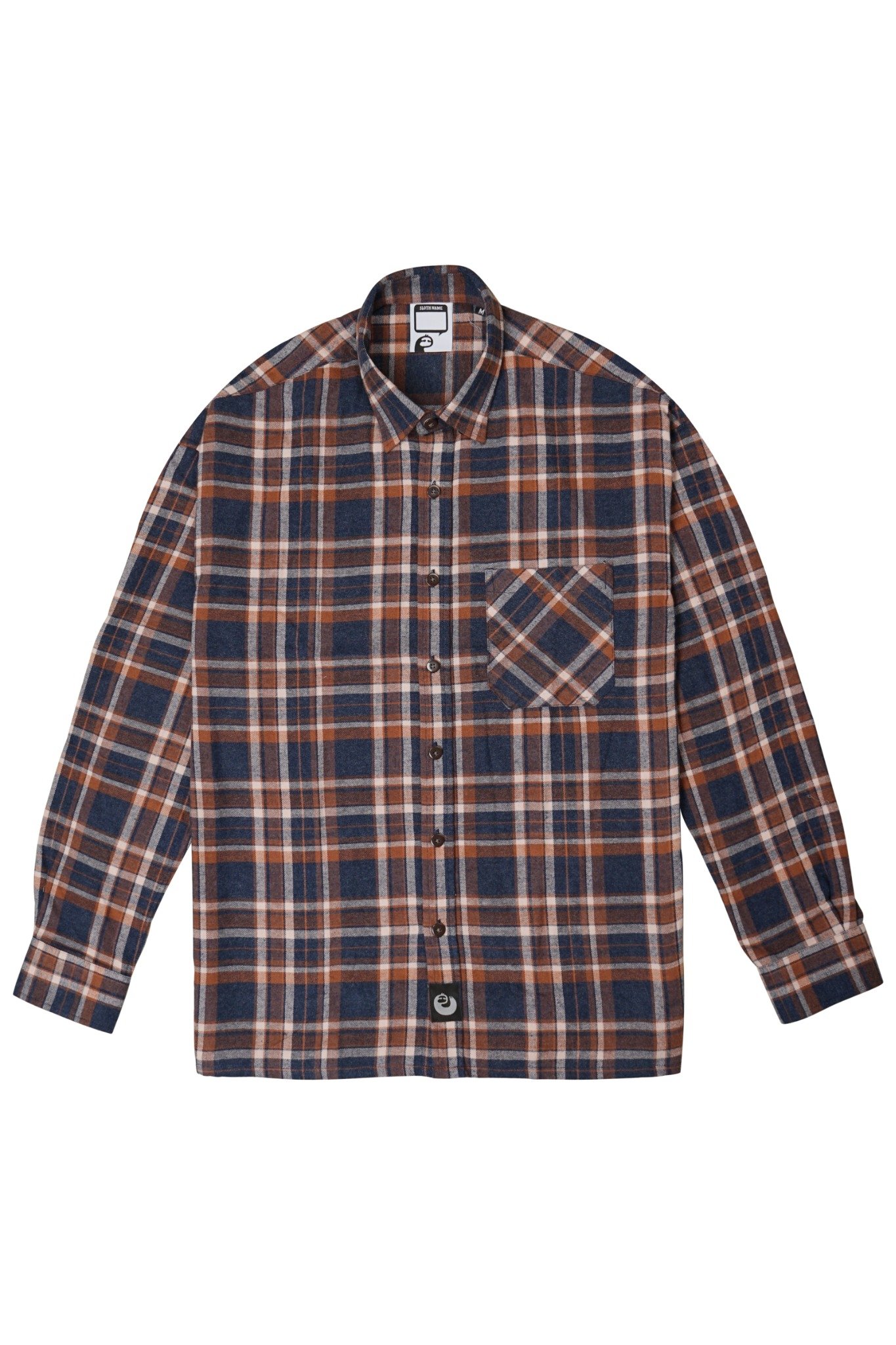  ORANGENAVY BLANK FLANNEL 