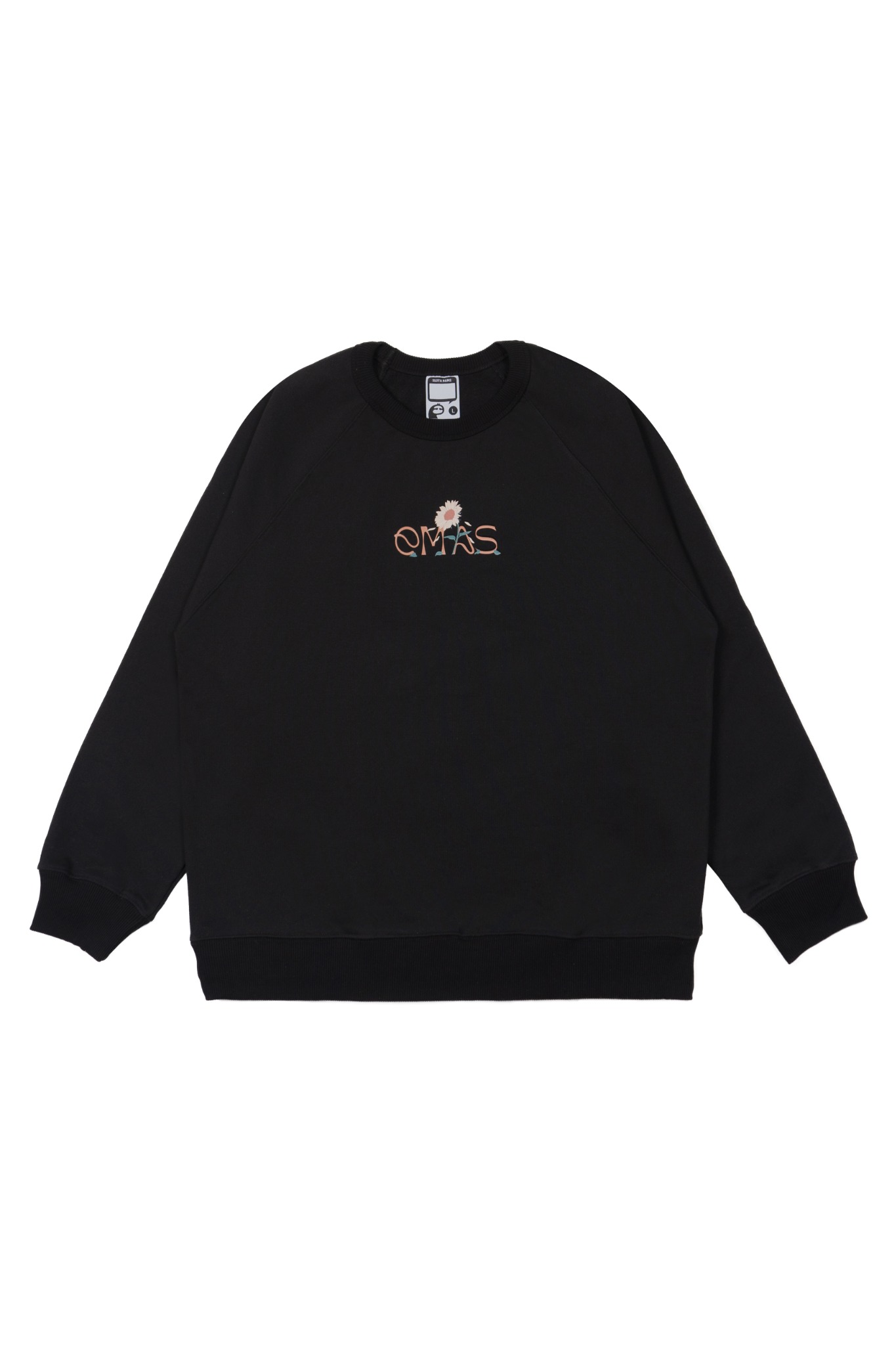  BLACK FLOWER RAGLAN SWEATSHIRT 