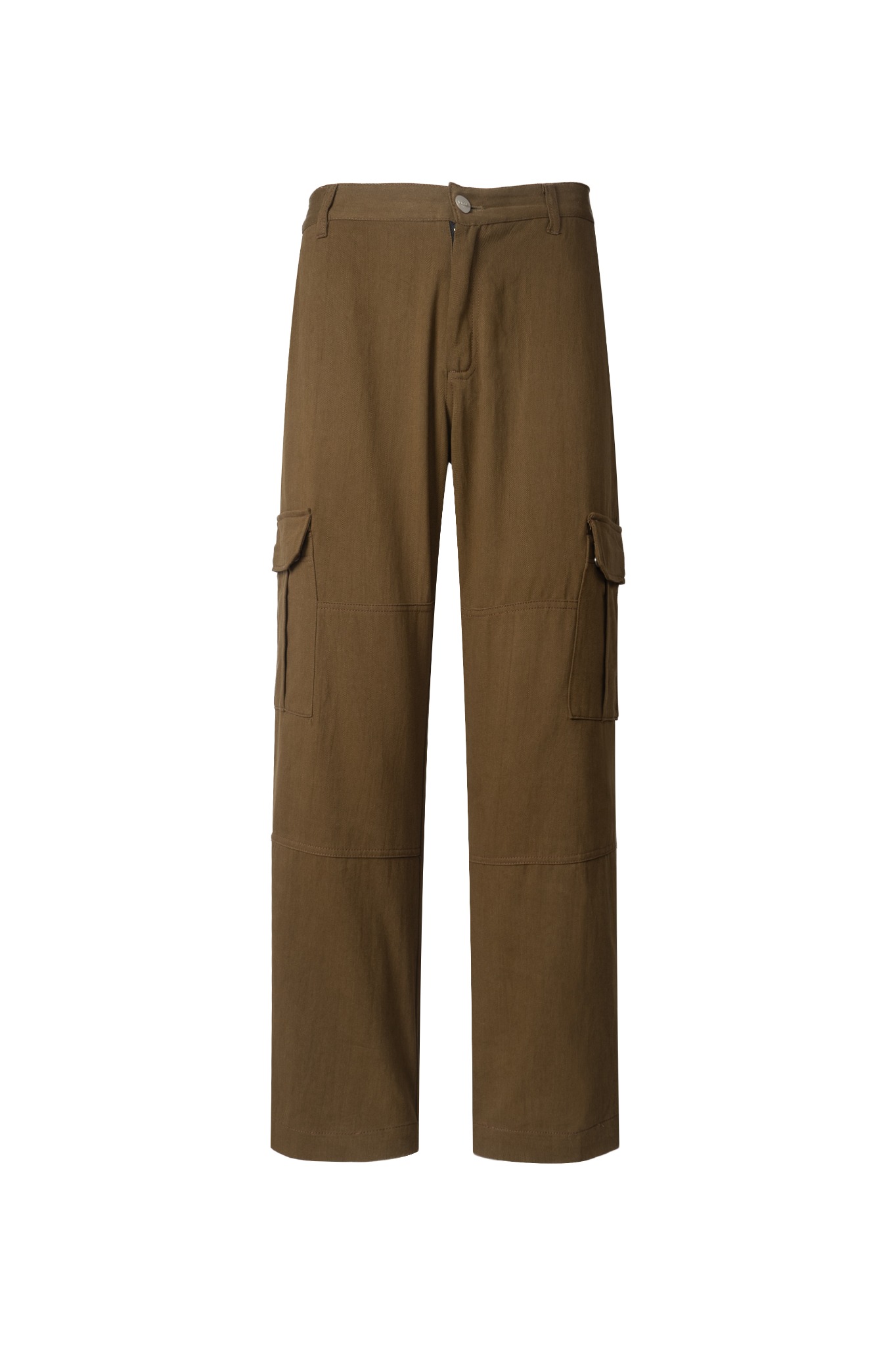 Momotaro Back Satin Brown Cargo Pants (Slim Tapered) - Okayama Denim