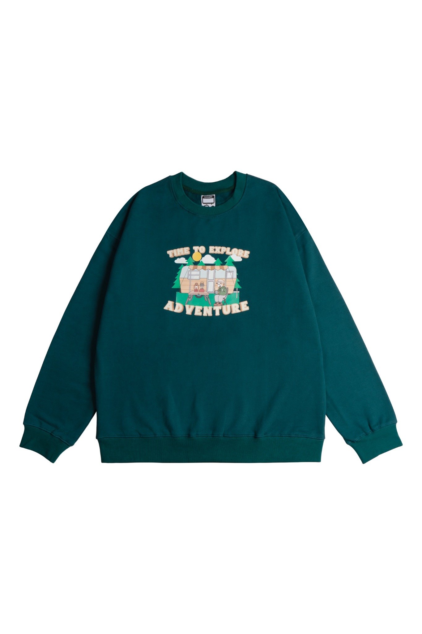  TEALGREEN CAMPING SWEATSHIRT 