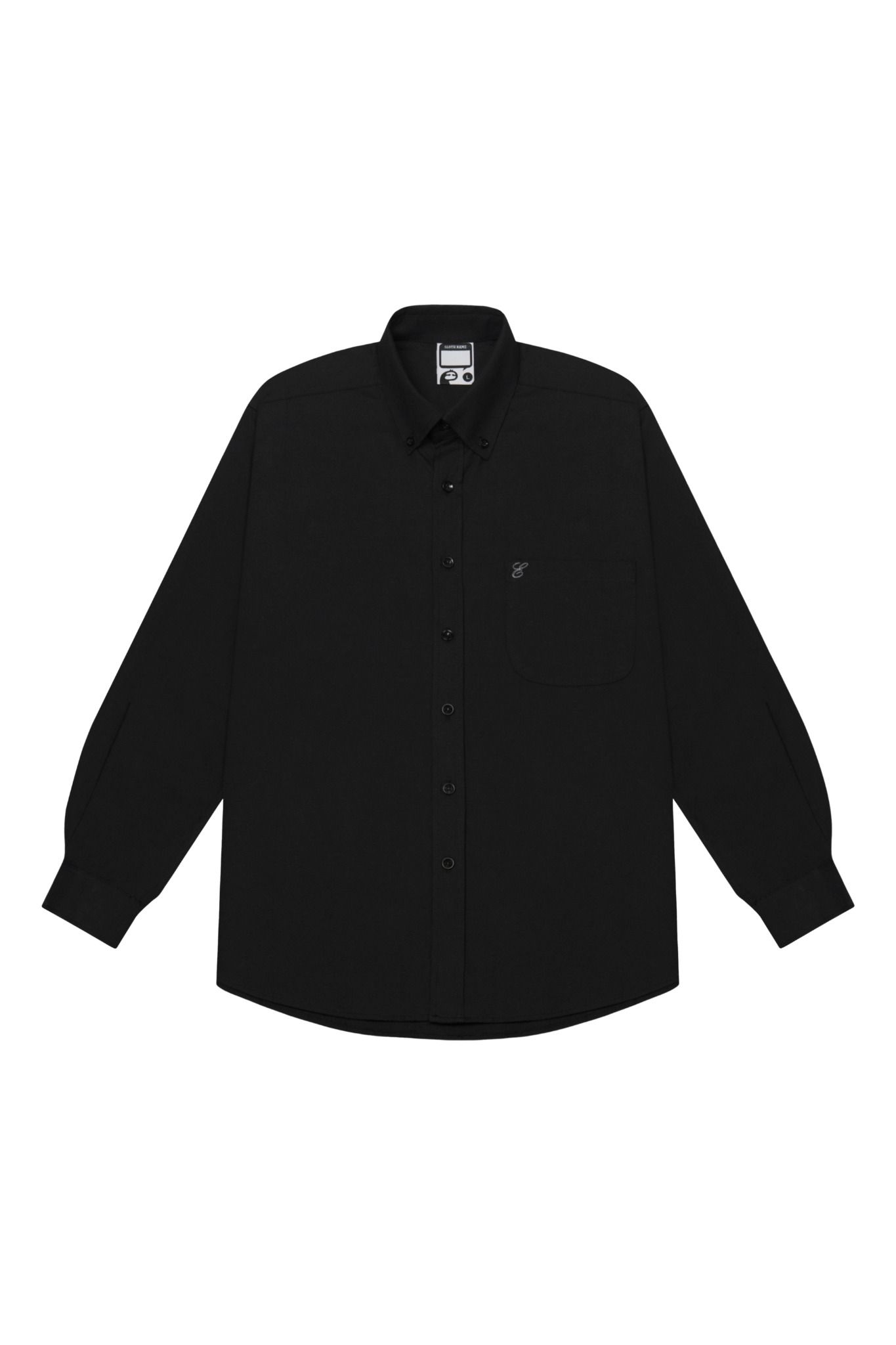  BLACK LONG OXFORD SHIRT 