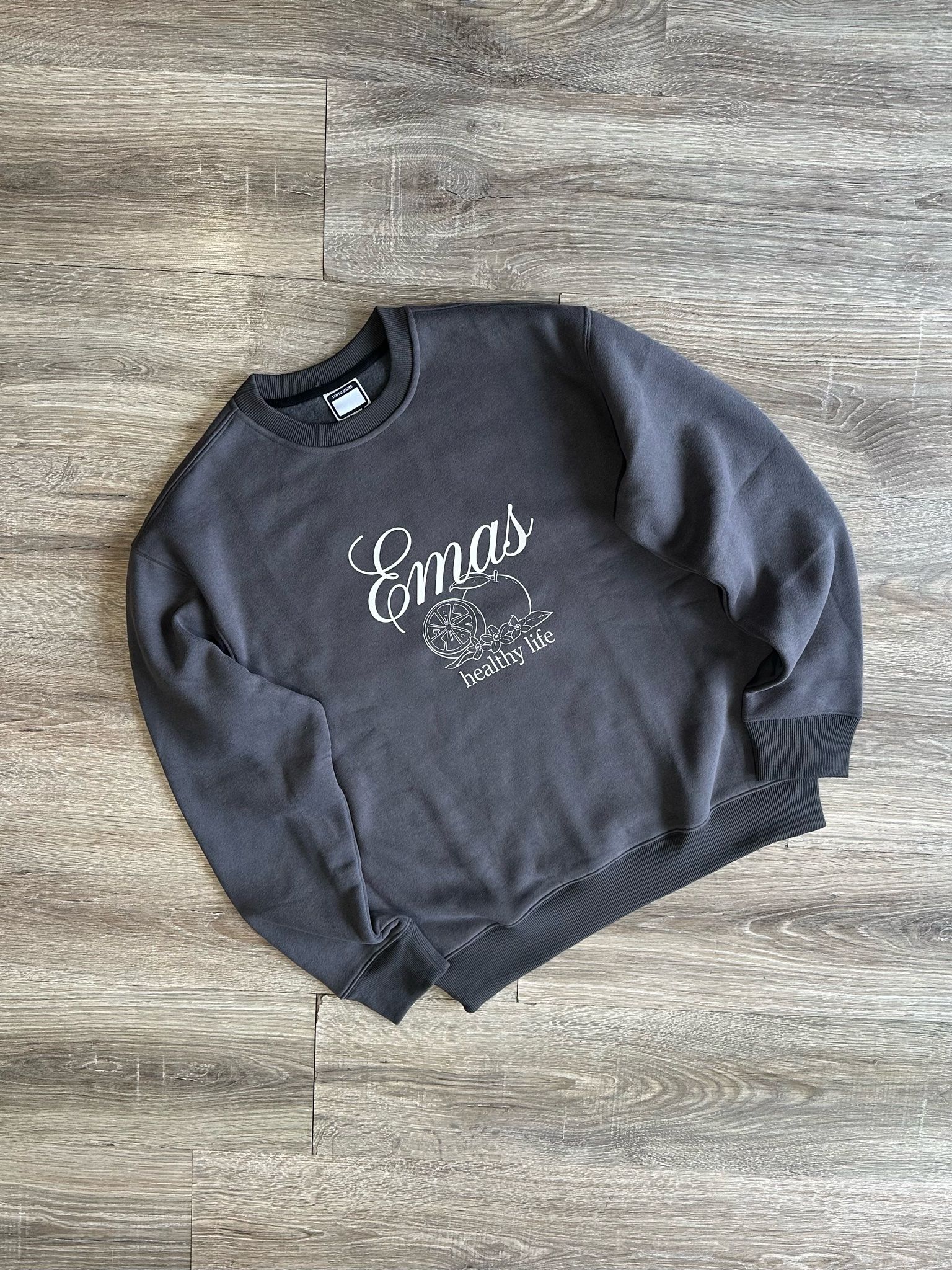  CHARCOAL ORANGE SWEATSHIRT 