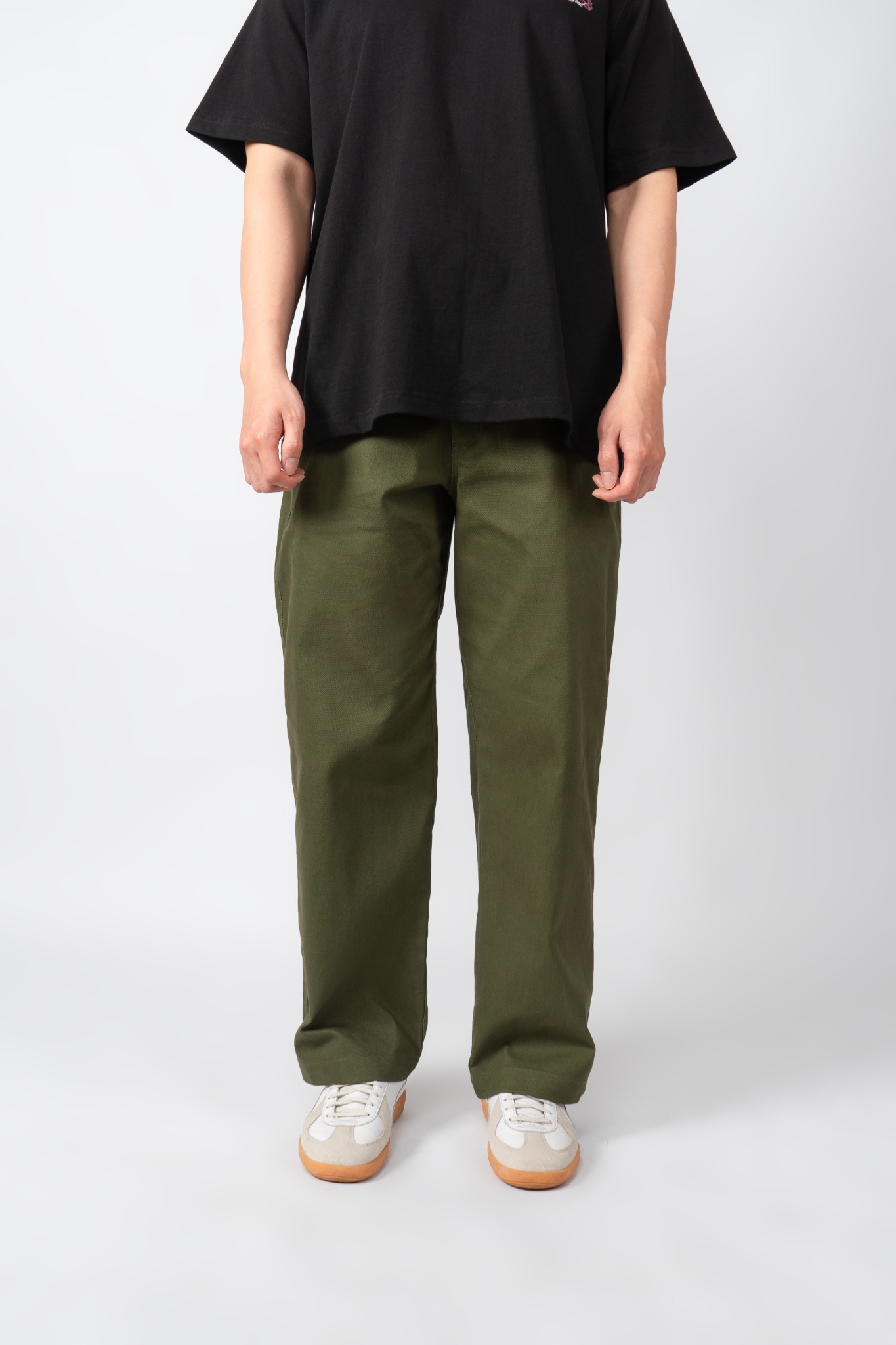  DARKGREEN RELAXED FIT CHINO PANTS 