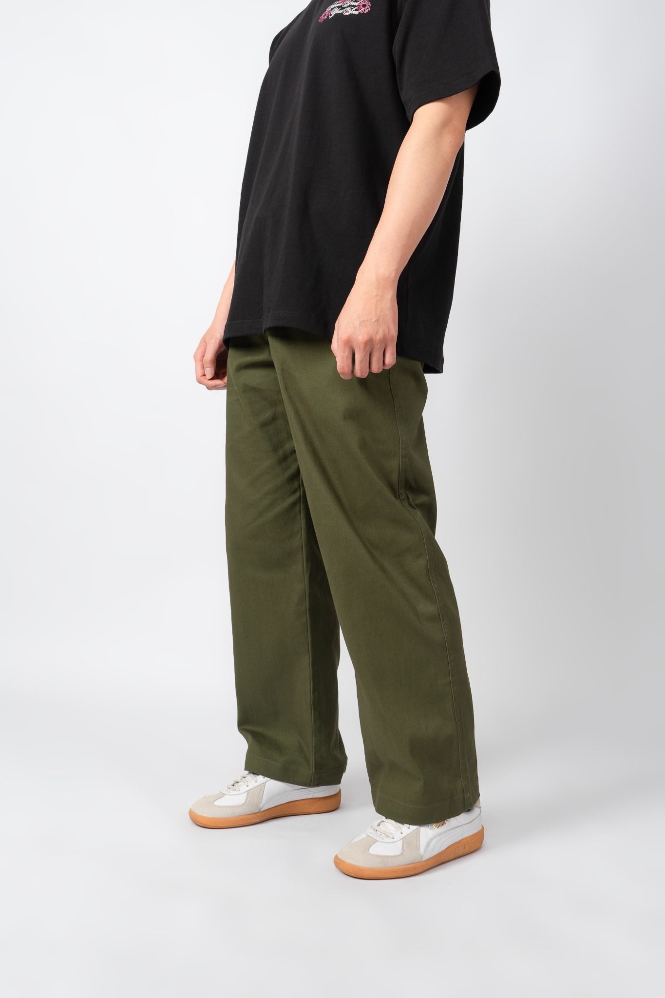  DARKGREEN RELAXED FIT CHINO PANTS 